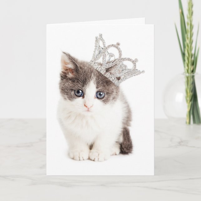 Hübsche Gruß-Karte Prinzessin-Kitten Karte (Vorderseite)