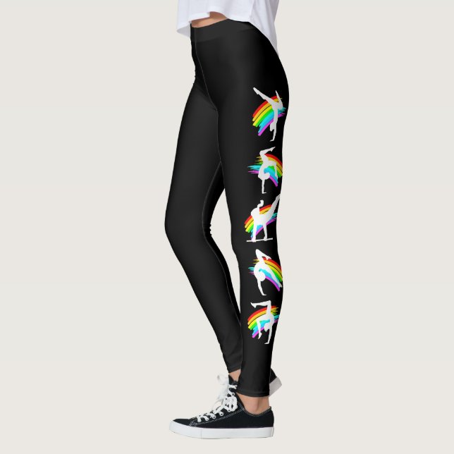 HÜBSCHE GYMNASTIK RAINBOUR LEGGINGS (Links)
