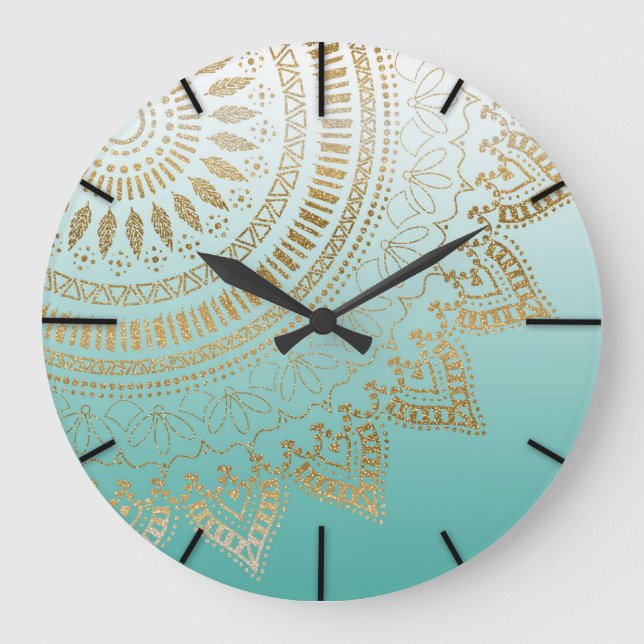 Hübsche Hand gezeichneter eleganter Entwurf des Große Wanduhr (Vorderseite)