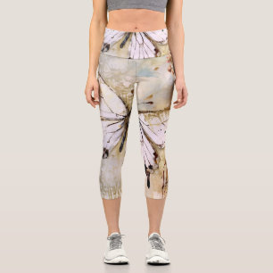 Hübsche handgezogene Schmetterlinge Wasserfarbe na Capri Leggings