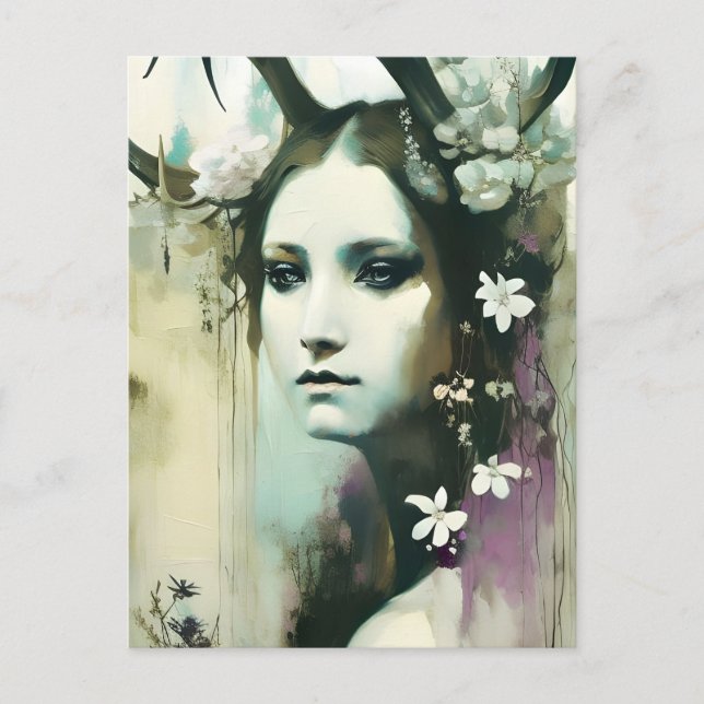 Hübsche heidnische Göttin Postkarte (Vorderseite)