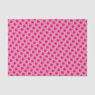Hübsche heißes Rosa-Herzen mit Goldordnung Seidenpapier