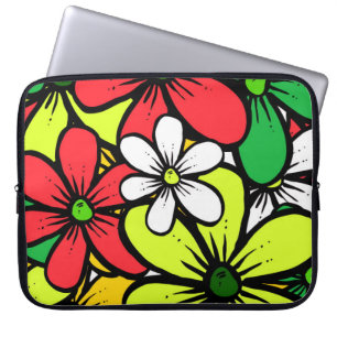 Hübsche Helle Gruppierung von Sommerferien-Blume Laptopschutzhülle