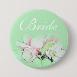 Hübsche hellrosa Apfelbraut, Bräutigam Button