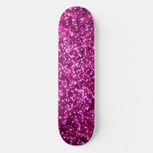 Hübsche, hellrosa Imitate Glitzer Design Skateboard