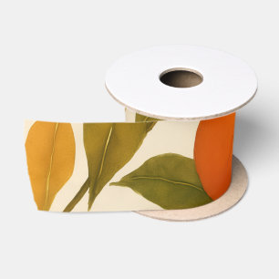 Hübsche Herbst-Herbstlaube Orange Tree Satinband