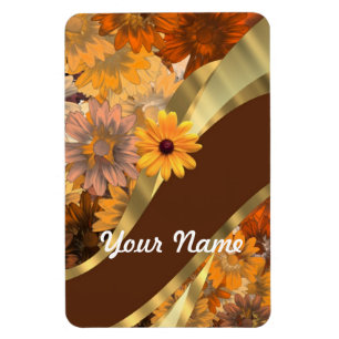 Hübsche Herbstblumenmuster Magnet