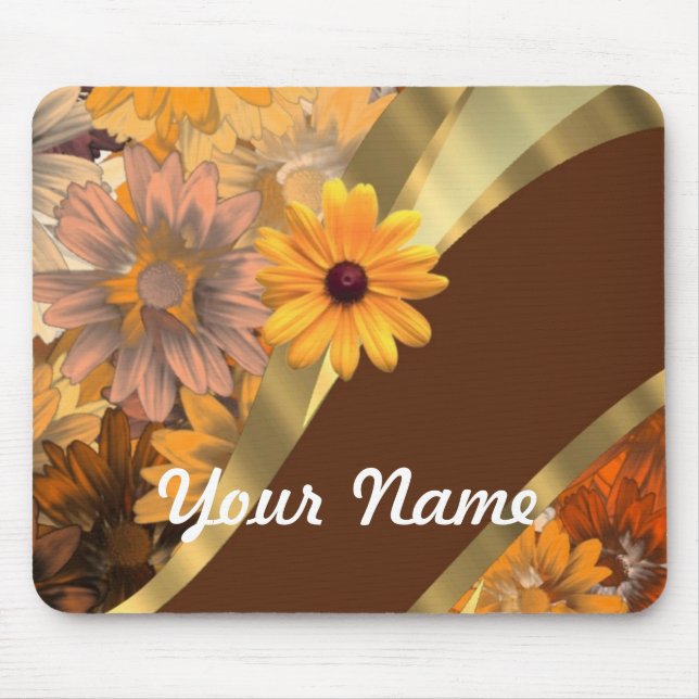Hübsche Herbstblumenmuster Mousepad (Vorne)