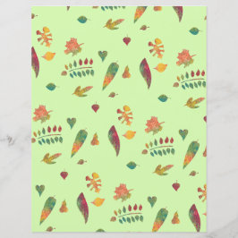 Hübsche Herbstlaube auf dem gelben grünen Scrapboo