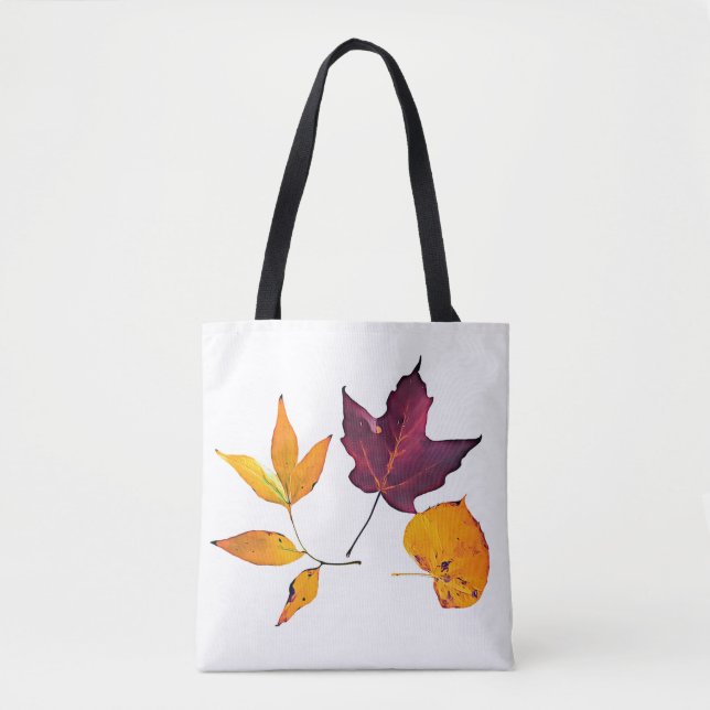 Hübsche Herbstlaube Burgund, gelb, orange Tasche (Vorderseite)