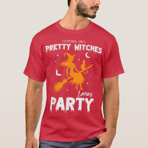 Hübsche Hexen Damen Party 31 lustige Fledermäuse O T-Shirt