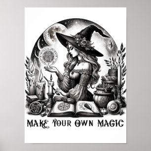 Hübsche Hexenapotheke macht Ihre eigene Magie Poster