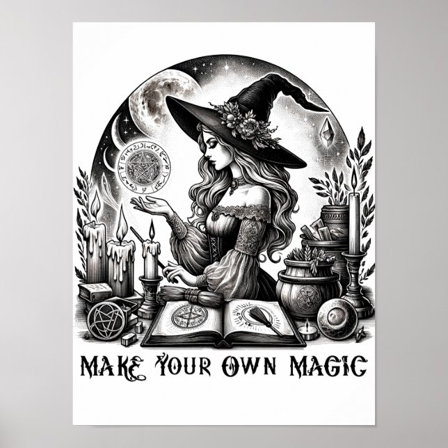 Hübsche Hexenapotheke macht Ihre eigene Magie Poster (Vorne)