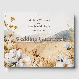 Hübsche Hochzeit der Wildblume Boho Gästebuch