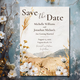 Hübsche Hochzeit der Wildblume Boho Save The Date