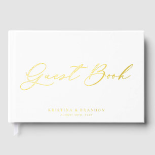 Hübsche Hochzeit des modernen kalligraphischen Fot Gästebuch