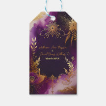 Hübsche Hochzeit mit Lila Wasserfarben und Goldflo