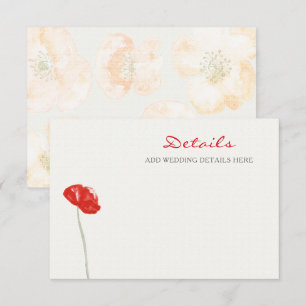 Hübsche Hochzeit Roter Pfeffer Begleitkarte