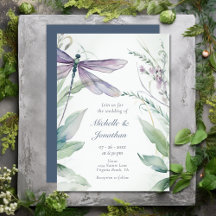 Hübsche Hochzeit von Wasserfarben und Grünpflanzen