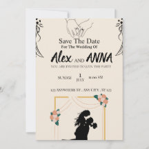 Hübsche Hochzeitseinladung im Boho-Stil