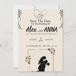 Hübsche Hochzeitseinladung im Boho-Stil Einladung