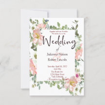 Hübsche Hochzeitsreise mit Rosa Aquarell