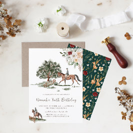 Hübsche Horse Jockey Riding Geburtstagsparty Einladung