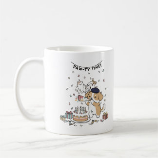 Hübsche Hunde-Geburtstagsfeier Lustige Party Kaffe Kaffeetasse