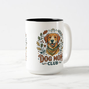 Hübsche Hundemutter-Club-Kaffeetasse Zweifarbige Tasse