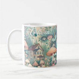 Hübsche Hütte Whimsical Village Personalisiert Kaffeetasse