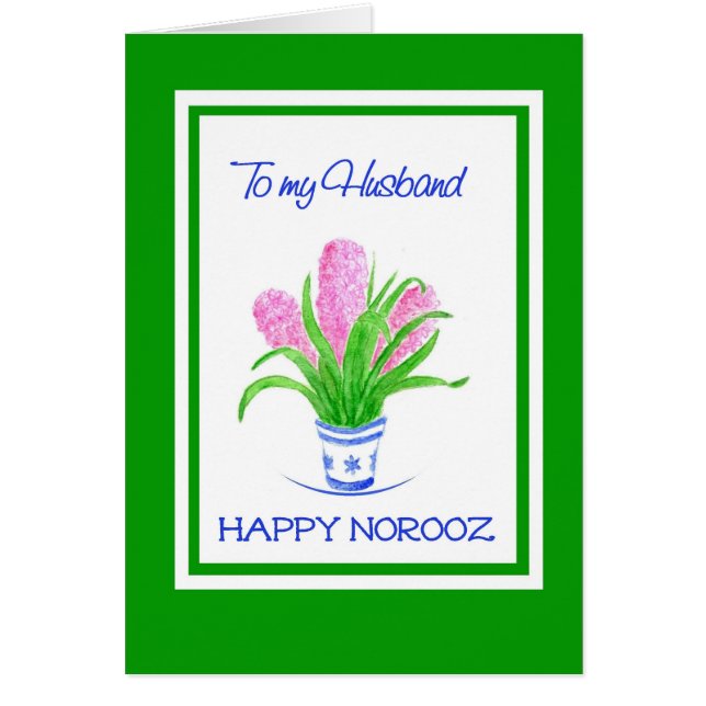 Hübsche Hyacinths Persisches Neujahr für Ehemann (Vorne)