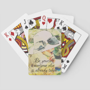 Hübsche inspirierende bunt Spielkarten. Geschenk Spielkarten