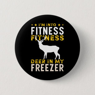 Hübsche Jagd Hirsch Ich bin in Fitness Hirsch Hunt Button