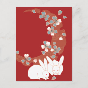 Hübsche japanische süße coole girly Retro-Blumen Postkarte