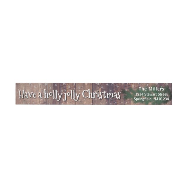 Hübsche Jolly Weihnachten Rustikales Holz (Person)