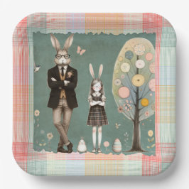 Hübsche Kaninchen-Papierplatten Pappteller