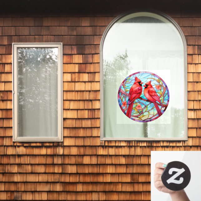 Hübsche Kardinäle Fensteraufkleber (Fenster Zuhause)