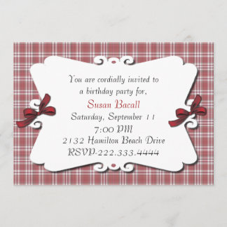 Hübsche karierte Einladung