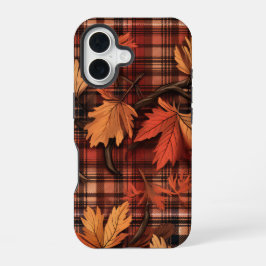 HÜBSCHE KARIERTE PATTERN- UND AUTUMNSTÜCKE iPhone 16 HÜLLE