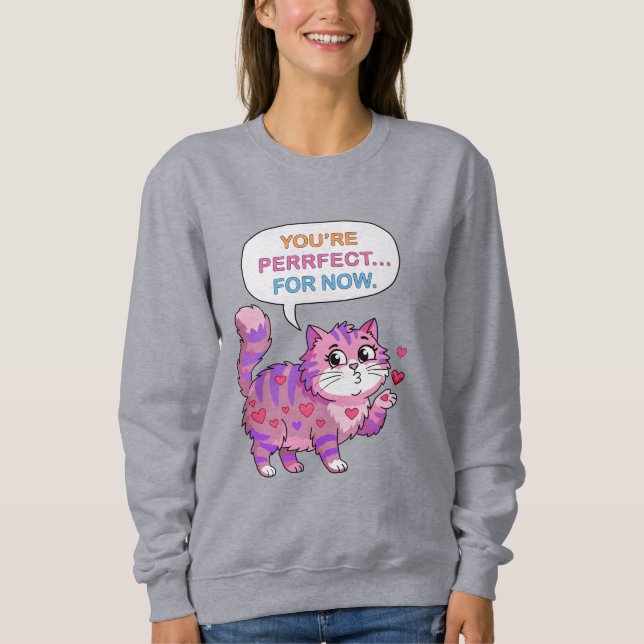 Hübsche Katze Sweatshirt (Vorderseite)