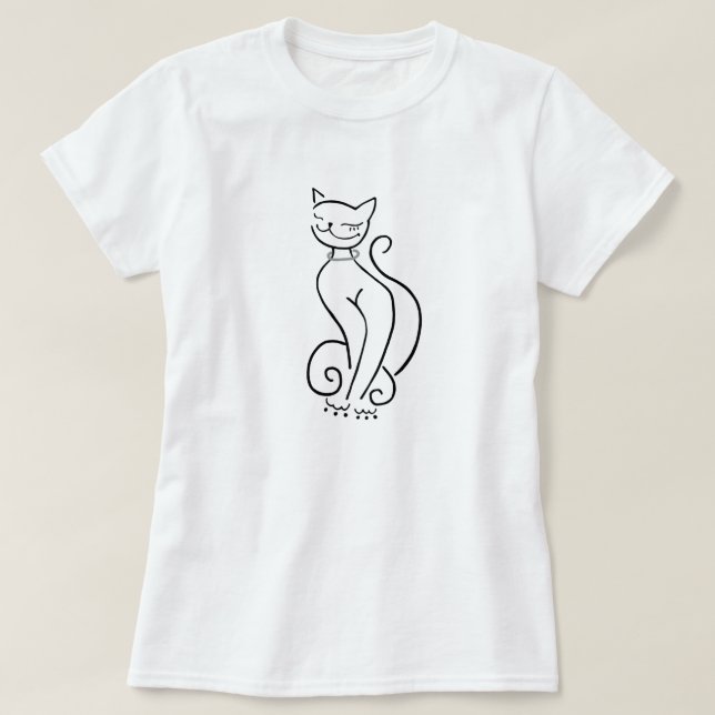 Hübsche Katze T-Shirt (Design vorne)