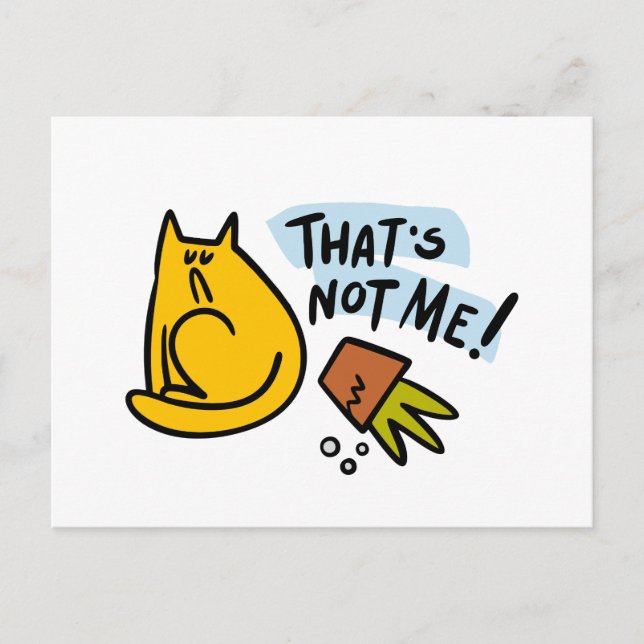 Hübsche Katze und ein gestürzter Blume Postkarte (Vorderseite)