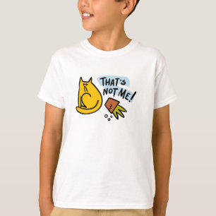 Hübsche Katze und ein gestürzter Blume T-Shirt