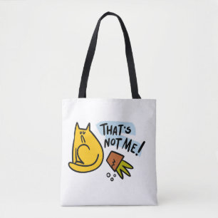 Hübsche Katze und ein gestürzter Blume Tasche
