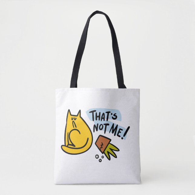 Hübsche Katze und ein gestürzter Blume Tasche (Vorderseite)