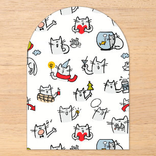 Hübsche Katzen, Milch und Magie. Acryleinladungen