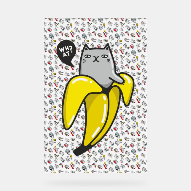 Hübsche Katzen, Milch und Magie. Acrylschild (Vorderseite)
