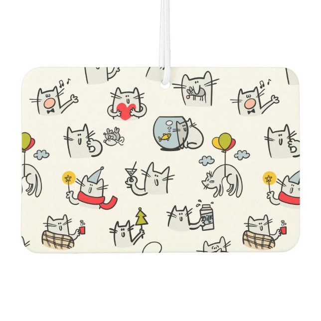 Hübsche Katzen, Milch und Magie. Autolufterfrischer (Vorderseite)