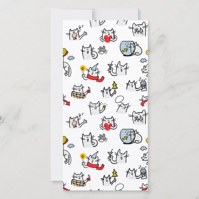 Hübsche Katzen, Milch und Magie. Dankeskarte (Vorderseite)