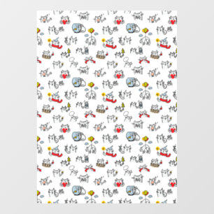 Hübsche Katzen, Milch und Magie. Fensteraufkleber